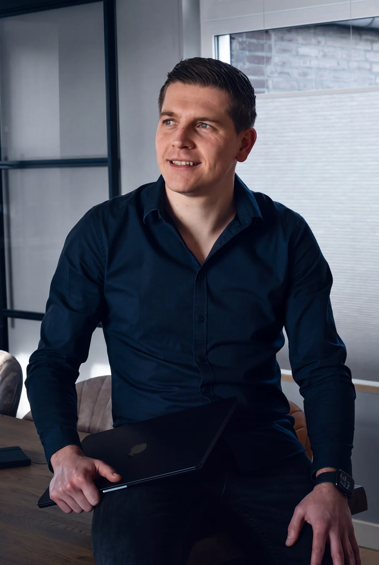 Juul Bongaerts met zijn laptop